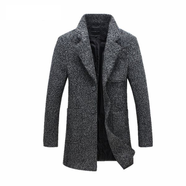 2019 new fashion long woolen coat men winter mens overcoat 40% wool thick trench coat male jacket, Black
2019 new fashion long woolen coat men winter mens overcoat 40% wool thick trench coat male jacket, Black