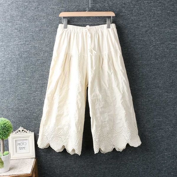 women's pants & capris japanese small fresh cotton embroidered wide leg loose solid color women, Black;white
women's pants & capris japanese small fresh cotton embroidered wide leg loose solid color women, Black;white