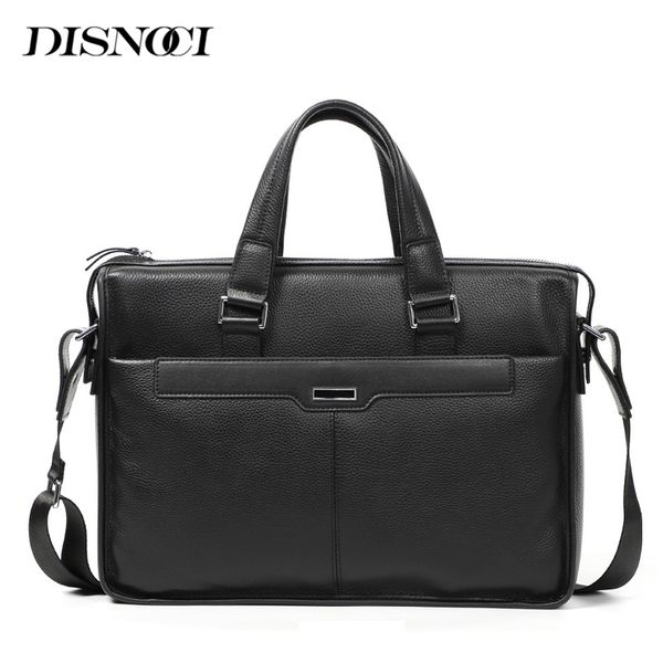 disnoci natural cowskin men handbags genuine leather mens briefcase fashion male shoulder messenger bags 15.6" lapbag
disnoci natural cowskin men handbags genuine leather mens briefcase fashion male shoulder messenger bags 15.6" lapbag
