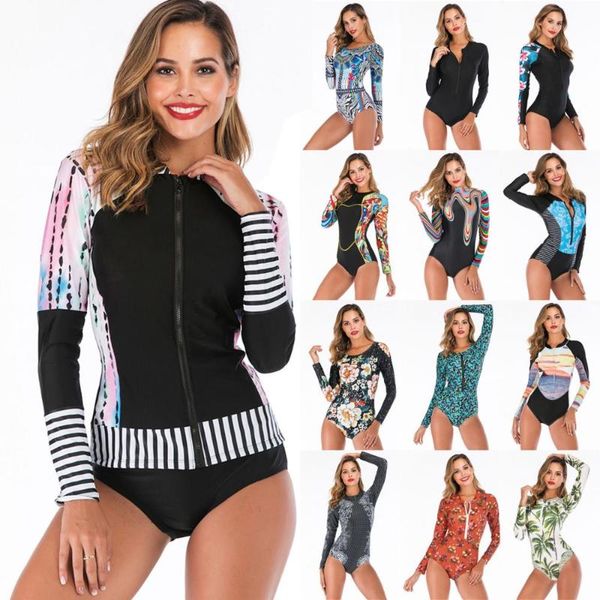 2020 long sleeves rashguard women surf swimwear floral one piece swimsuit for diving uv swimming shirt rash guard wetsuits
2020 long sleeves rashguard women surf swimwear floral one piece swimsuit for diving uv swimming shirt rash guard wetsuits