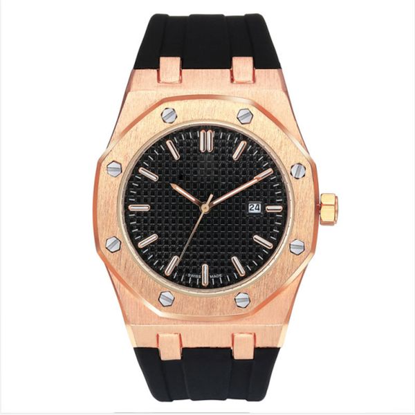 fashion mens womens luxe watches 41mm rubber strap sapphire stainless steel quartz movement male watch casual sport wristwatches 20, Slivery;brown
fashion mens womens luxe watches 41mm rubber strap sapphire stainless steel quartz movement male watch casual sport wristwatches 20, Slivery;brown