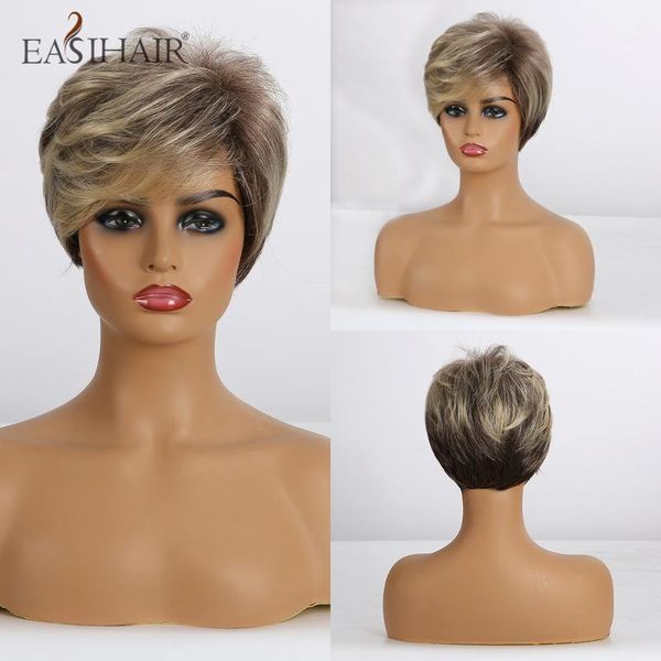 easihair short synthetic wigs for women blonde bob wigs layered natural hair cosplay daily high temperature fiber full, Black
easihair short synthetic wigs for women blonde bob wigs layered natural hair cosplay daily high temperature fiber full, Black