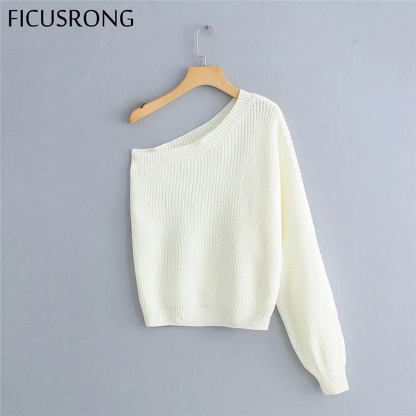 elasticity one shoulder knitted sweater women new casual sweaters long sleeve women sweater pullover ficusrong, White;black
elasticity one shoulder knitted sweater women new casual sweaters long sleeve women sweater pullover ficusrong, White;black