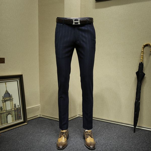 men dress pants slim fit formal business deep blue stripped casual wedding groom father day gift suit pant plus size 36, White;black
men dress pants slim fit formal business deep blue stripped casual wedding groom father day gift suit pant plus size 36, White;black