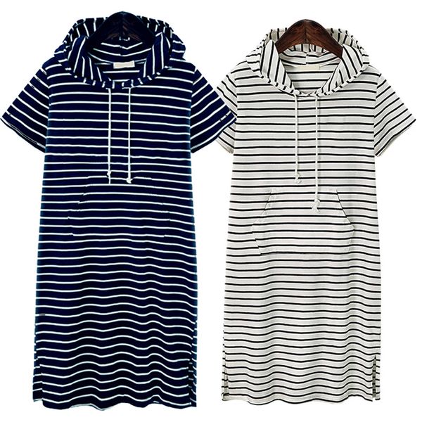 Women Hoodies Shirt Dress Summer Short Sleeve Black And White Striped Blouse Dresses Casual Work Office Dress 
Women Hoodies Shirt Dress Summer Short Sleeve Black And White Striped Blouse Dresses Casual Work Office Dress