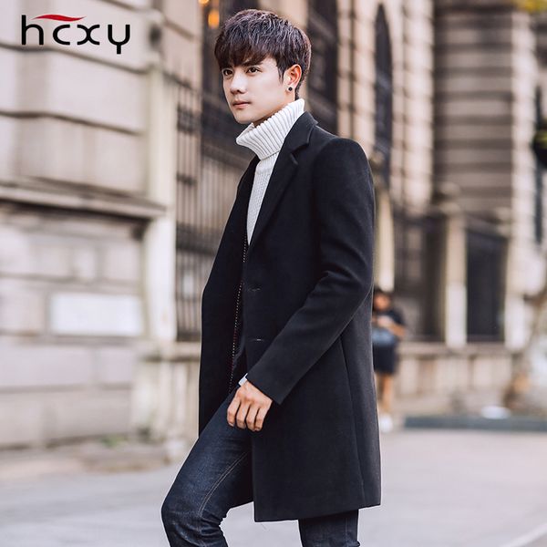 hcxy2019 мужская шерстяное пальто корейский тонкий средней длины ветровка куртка, Black
hcxy2019 мужская шерстяное пальто корейский тонкий средней длины ветровка куртка, Black