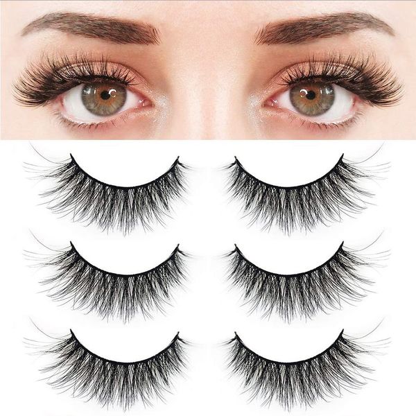 3 pairs false eyelashes synthetic fiber material| 3d mink lashes| natural round look| reusable| 100% handmade & cruelty-free
3 pairs false eyelashes synthetic fiber material| 3d mink lashes| natural round look| reusable| 100% handmade & cruelty-free