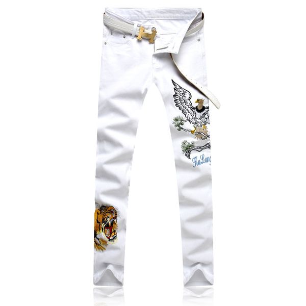 newsosoo 2019 fashion tiger embroidered denim trousers men's embroidery casual jeans streetwear pants straight size 28-38, Blue
newsosoo 2019 fashion tiger embroidered denim trousers men's embroidery casual jeans streetwear pants straight size 28-38, Blue