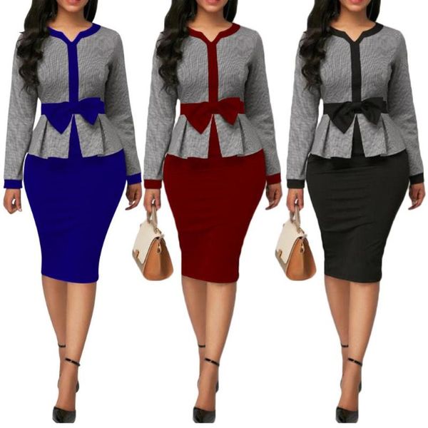 elegant office lady autumn color block patchwork bow-knot waist bodycon dress color block bowknot female fashion elegant dress, Black;gray
elegant office lady autumn color block patchwork bow-knot waist bodycon dress color block bowknot female fashion elegant dress, Black;gray