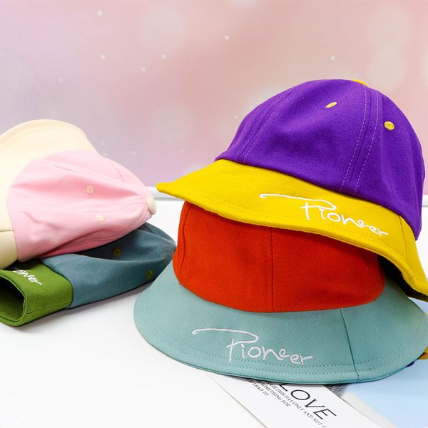 spring children's bucket hat versatile summer sun hat children lettered mixed colors bucket baby sun, Yellow
spring children's bucket hat versatile summer sun hat children lettered mixed colors bucket baby sun, Yellow