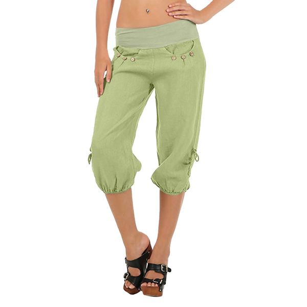 women's trousers women summer elastic waist boho check pockets pants baggy capris female joggers, Black;white
women's trousers women summer elastic waist boho check pockets pants baggy capris female joggers, Black;white