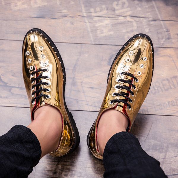 gold men patent leather shoes men formal mariage wedding dress shoes men oxford shoes for, Black
gold men patent leather shoes men formal mariage wedding dress shoes men oxford shoes for, Black
