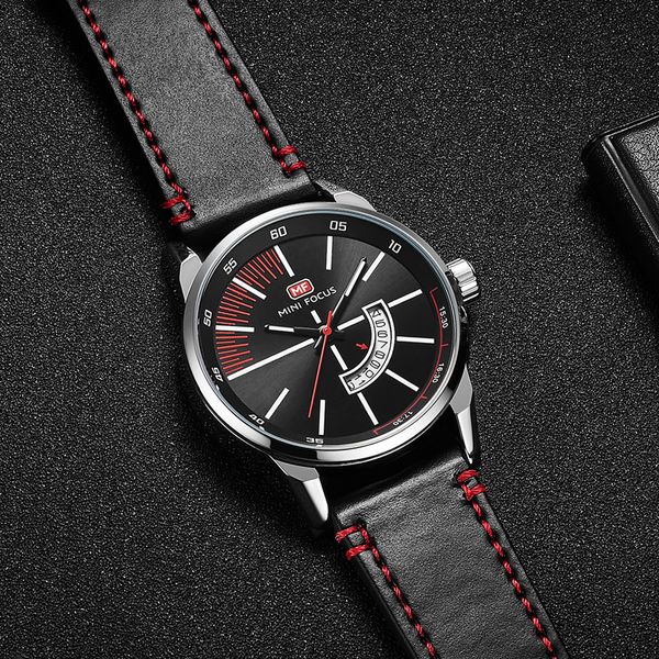 mini focus men's leather strap quartz watches brand casual army sports wristwatch man luxury relogios masculino clock 0132g, Slivery;brown
mini focus men's leather strap quartz watches brand casual army sports wristwatch man luxury relogios masculino clock 0132g, Slivery;brown