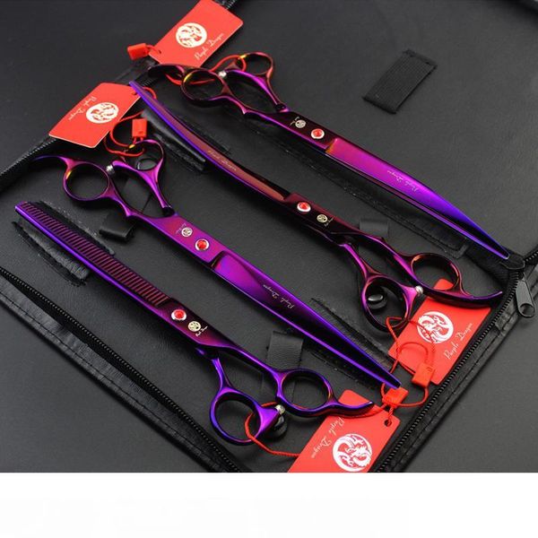 professional 8 inch 4pcs + bag pet hair cutting scissors sets dog grooming shears cutting & thinning & curved pet scissors
professional 8 inch 4pcs + bag pet hair cutting scissors sets dog grooming shears cutting & thinning & curved pet scissors
