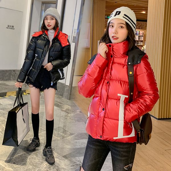 pockets hooded short parka women 2019 full sleeve padded jacket casual warm fashion woman winter coats and jackets, Black
pockets hooded short parka women 2019 full sleeve padded jacket casual warm fashion woman winter coats and jackets, Black