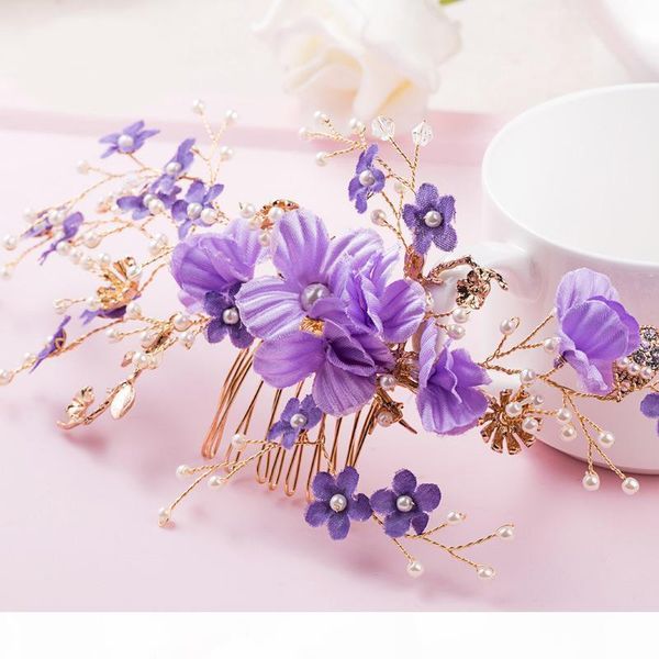 beijia romantic purple flower comb bridal hair vine pearls wedding hair jewelry combs handmade women headwear
beijia romantic purple flower comb bridal hair vine pearls wedding hair jewelry combs handmade women headwear