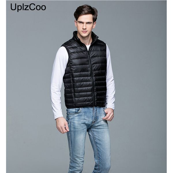 uplzcoo new men's warm ultralight down jackets vests men solid thin winter vest male lightweight warm coats brand clothing fm005, Black
uplzcoo new men's warm ultralight down jackets vests men solid thin winter vest male lightweight warm coats brand clothing fm005, Black