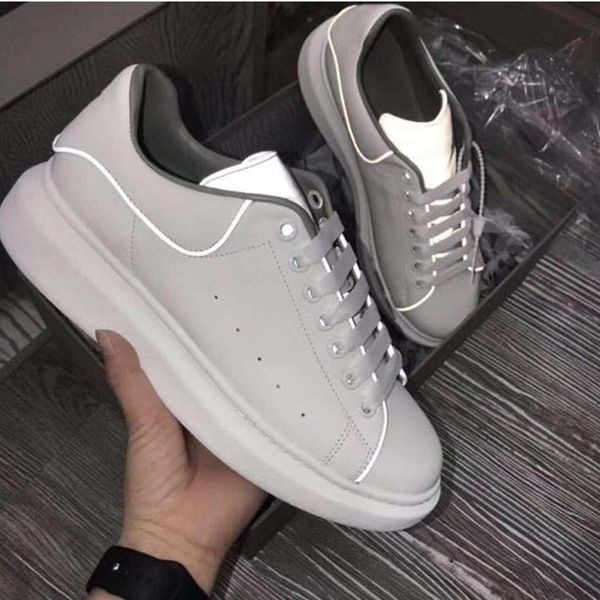 shinny fluorescent luminous reflective 3m white casual shoes platform sneakers men women leather comfort leisure ladies chaussures t04, Black
shinny fluorescent luminous reflective 3m white casual shoes platform sneakers men women leather comfort leisure ladies chaussures t04, Black
