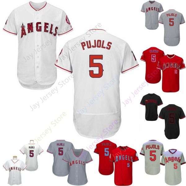2019 Los Angeles 5 Albert Pujols Jersey Angels of Anaheim Jerseys CoolBase Flexbase Home Away White Black Red Grey Pullover Button Men Women
2019 Los Angeles 5 Albert Pujols Jersey Angels of Anaheim Jerseys CoolBase Flexbase Home Away White Black Red Grey Pullover Button Men Women