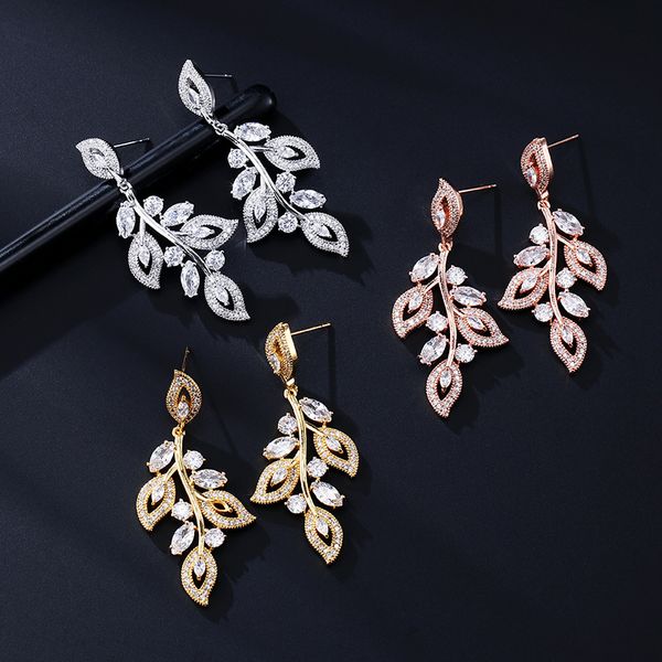 slbridal prong setting cubic zirconia leaf wedding drop earring pin dangle bridal earring bridesmaids women jewelry, Silver
slbridal prong setting cubic zirconia leaf wedding drop earring pin dangle bridal earring bridesmaids women jewelry, Silver