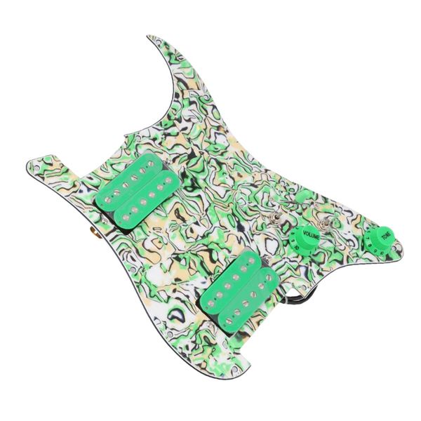 pickguard hh pre-wired double humbuckers charged for st guitar, 3-piece green
pickguard hh pre-wired double humbuckers charged for st guitar, 3-piece green