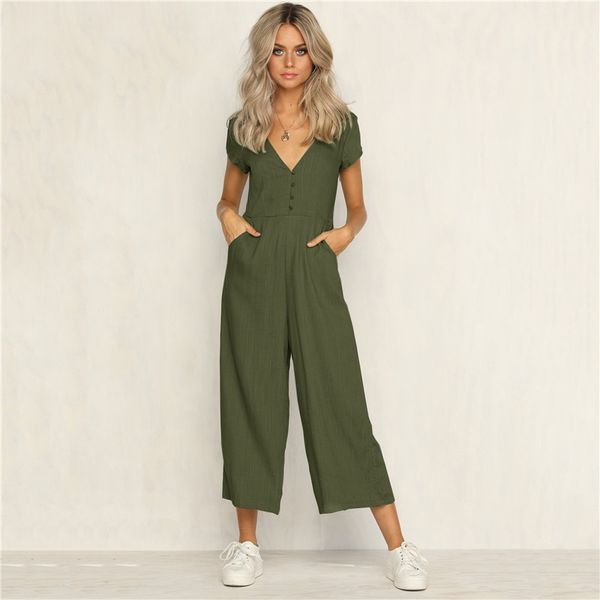 women office jumpsuits deep v neck fashion pure color lady party jumpsuit romper chiffon long wide leg trousers clubwear holiday, Black;white
women office jumpsuits deep v neck fashion pure color lady party jumpsuit romper chiffon long wide leg trousers clubwear holiday, Black;white
