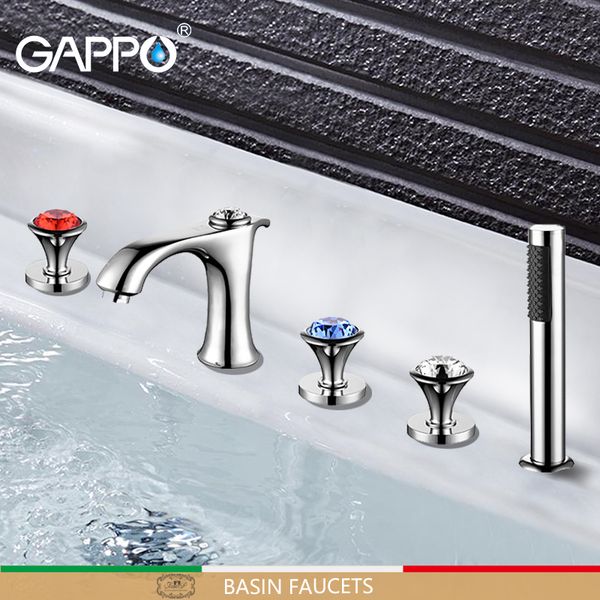 

gappo bathtub faucet bathroom rainfall shower deck mounted mixer shower taps bath head tap rain sets