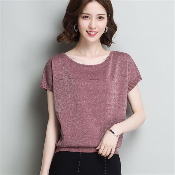loose female summer 2020 bat sleeve bright silk half-sleeved knitted ice silk short-sleeved t-shirt shirt female, White
loose female summer 2020 bat sleeve bright silk half-sleeved knitted ice silk short-sleeved t-shirt shirt female, White