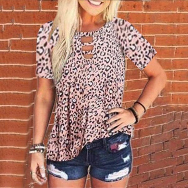 women's t-shirt jaycosin summer leopard print women fashion casual short-sleeved v-neck large size ladies t shirt loose tee, White
women's t-shirt jaycosin summer leopard print women fashion casual short-sleeved v-neck large size ladies t shirt loose tee, White