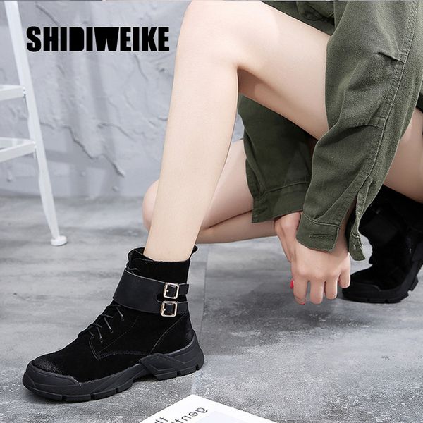 motorcycles boots brown black genuine leather round toe buckle woman shoes 2019 winter low heel ankle snow boots j990
motorcycles boots brown black genuine leather round toe buckle woman shoes 2019 winter low heel ankle snow boots j990