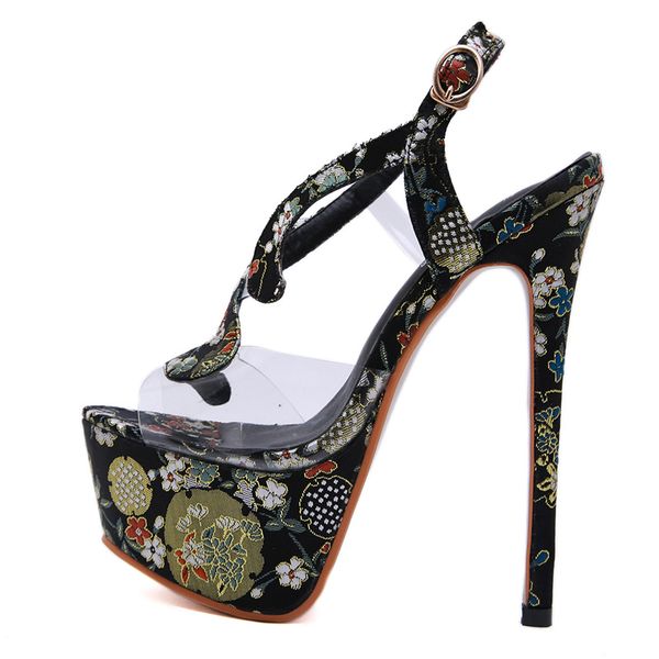 2019 women summer fetish 17cm high heels 6cm platform luxury sandals lady black floral pumps party prom catwalk strap shoes
2019 women summer fetish 17cm high heels 6cm platform luxury sandals lady black floral pumps party prom catwalk strap shoes