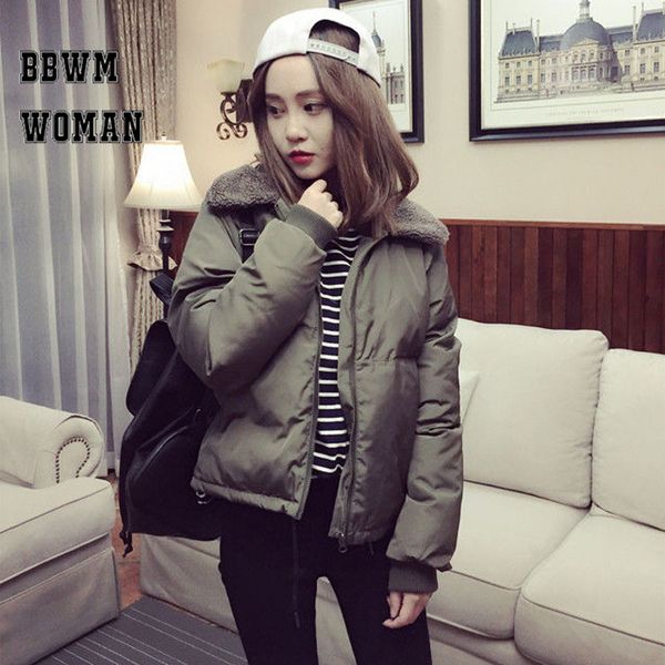 winter jacket women black and army green parka thick harajuku cotton lamb fur jackets women padded zo852, Tan;black
winter jacket women black and army green parka thick harajuku cotton lamb fur jackets women padded zo852, Tan;black