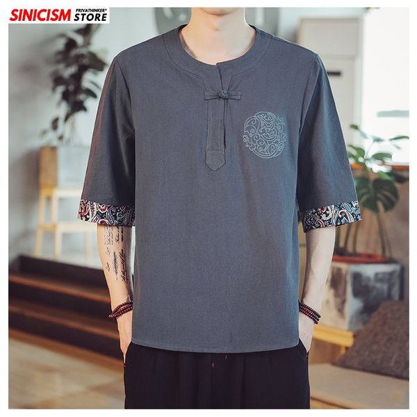 sinicism store new 2020 men embroidery o-neck tshirts men's buckle summer tees loose tshirts male clothing chinese style, White;black
sinicism store new 2020 men embroidery o-neck tshirts men's buckle summer tees loose tshirts male clothing chinese style, White;black