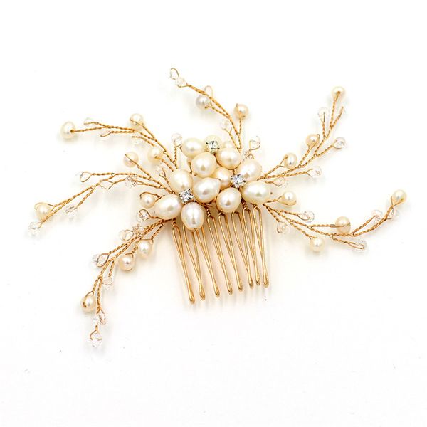 fashion freshwater pearls bridal hair vine comb gold handmade wedding hair jewelry accessories women headwear, Slivery;golden
fashion freshwater pearls bridal hair vine comb gold handmade wedding hair jewelry accessories women headwear, Slivery;golden
