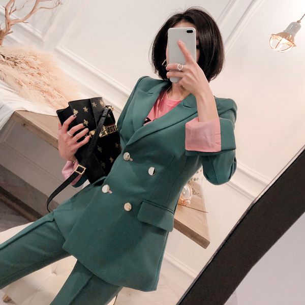 new fashion women solid pencil pant temperament slim suit women comfortable work style vintage elegant pant suits, White;black
new fashion women solid pencil pant temperament slim suit women comfortable work style vintage elegant pant suits, White;black