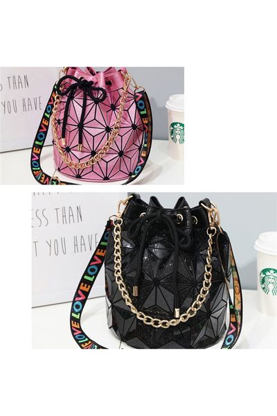 handle bags shoulder bag new folding geometric bag pu female shoulder bag famous designer women sac#866