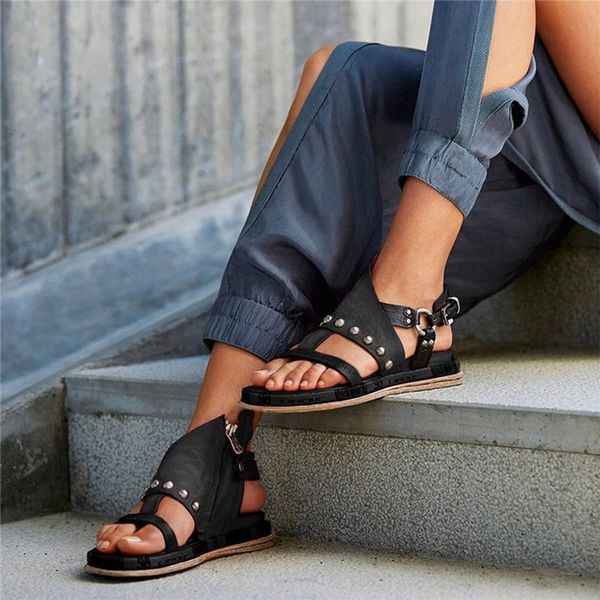 sagace sandals buckle strap summer sandals women's fashion rome flip flops wedges artificial leather platform shoes, Black
sagace sandals buckle strap summer sandals women's fashion rome flip flops wedges artificial leather platform shoes, Black