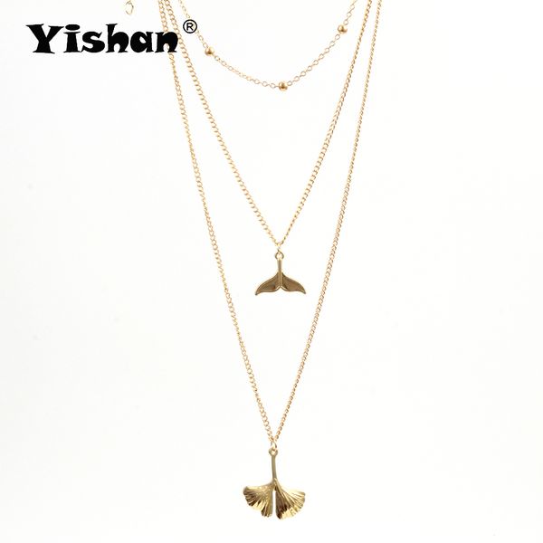 yishan new trendy three layers of mermaid tail pendant necklace alloy gold cowrie women cowry funny necklace jewelry ey6257, Silver
yishan new trendy three layers of mermaid tail pendant necklace alloy gold cowrie women cowry funny necklace jewelry ey6257, Silver