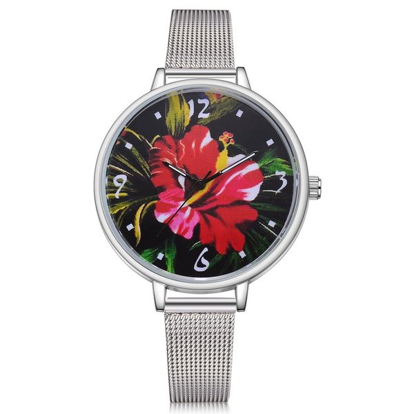 big dial mesh belt ladies dress watch steel strp fashion clock female quartz watch 2018 butterply flowers shape, Slivery;brown
big dial mesh belt ladies dress watch steel strp fashion clock female quartz watch 2018 butterply flowers shape, Slivery;brown