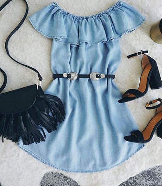 2018 new arrival summer women off-shoulder vogue flounced party club soft short mini dress, Black;gray
2018 new arrival summer women off-shoulder vogue flounced party club soft short mini dress, Black;gray