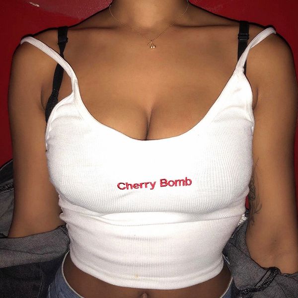 cherry embroidery white shirts camis streetwear bustier cropped 2019 women summer fashion camisole feamle vest tanks
cherry embroidery white shirts camis streetwear bustier cropped 2019 women summer fashion camisole feamle vest tanks