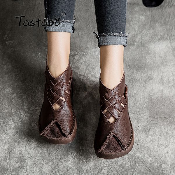 tastabo muffin bottom woman shoe handmade genuine leather vintage weaving comfortable shoes for women, Black
tastabo muffin bottom woman shoe handmade genuine leather vintage weaving comfortable shoes for women, Black
