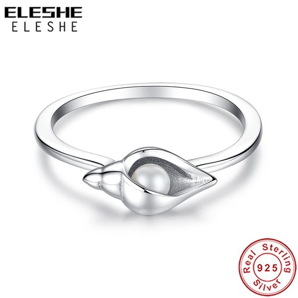 eleshe 2019 new fashion 925 sterling silver rings for women imitation pearl ocean conch finger ring wedding engagement jewelry
eleshe 2019 new fashion 925 sterling silver rings for women imitation pearl ocean conch finger ring wedding engagement jewelry