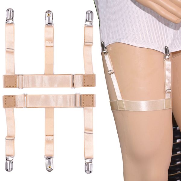 women mens shirt dress stays garters for men skin color uniform elastic adjustable leg suspenders holders straps shirt tuck, Black;white
women mens shirt dress stays garters for men skin color uniform elastic adjustable leg suspenders holders straps shirt tuck, Black;white