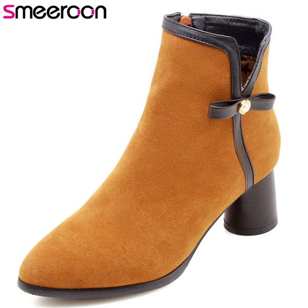 smeeroon 2018 new arrival women boots pointed toe zip high heels ankle boots for women autumn winter wedding shoes, Black
smeeroon 2018 new arrival women boots pointed toe zip high heels ankle boots for women autumn winter wedding shoes, Black