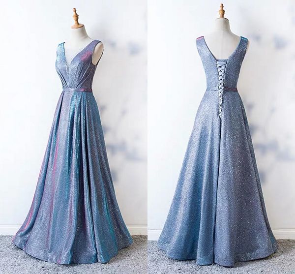 sparkly dusty blue v neck bridesmaid dresses backless sequins fabrick lace up wedding guest prom formal party dress wholesale price, White;pink
sparkly dusty blue v neck bridesmaid dresses backless sequins fabrick lace up wedding guest prom formal party dress wholesale price, White;pink
