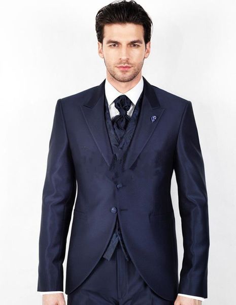 new custom design two button navy blue wedding groom tuxedos peak lapel groomsmen mens dinner blazer suits (jacket+pants+vest+tie) 509, Black;gray
new custom design two button navy blue wedding groom tuxedos peak lapel groomsmen mens dinner blazer suits (jacket+pants+vest+tie) 509, Black;gray