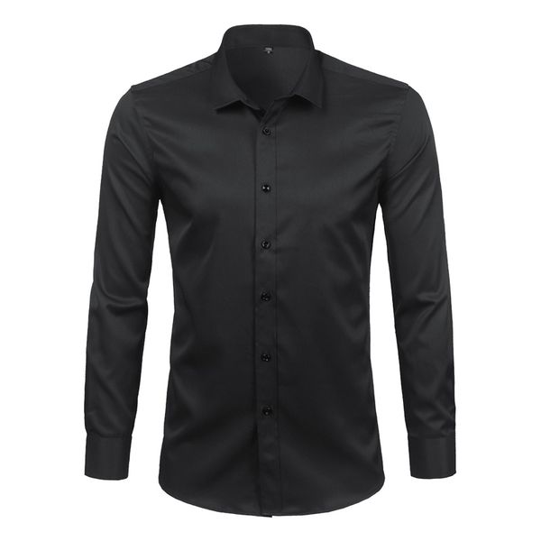 black mens bamboo fiber shirts 2018 brand new casual slim fit long sleeve mens dress shirts non iron solid chemise homme 4xl, White;black
black mens bamboo fiber shirts 2018 brand new casual slim fit long sleeve mens dress shirts non iron solid chemise homme 4xl, White;black