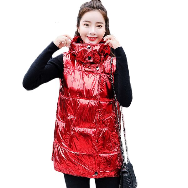 2019 new autumn winter vest women waistcoat female sleeveless jacket warm hooded bread vest feminino solid silver black red d026, Black;white
2019 new autumn winter vest women waistcoat female sleeveless jacket warm hooded bread vest feminino solid silver black red d026, Black;white