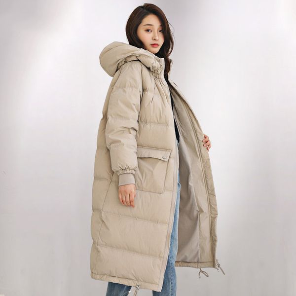 loose fit long down coat women hooded thickening warm white down outerwear 2019 new autumn winter, Black
loose fit long down coat women hooded thickening warm white down outerwear 2019 new autumn winter, Black